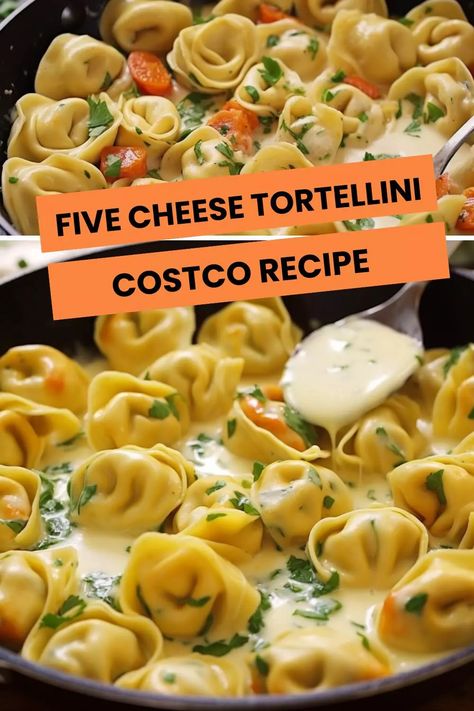 Five Cheese Tortellini Costco Recipe Five Cheese Tortellini Recipes Costco, Costco Tortellini Recipes, Five Cheese Tortellini Recipes, 5 Cheese Tortellini Recipes, 5 Cheese Tortellini, Costco Recipes, Low Calorie Cheese, Cheese Tortellini Recipes, Costco Meals