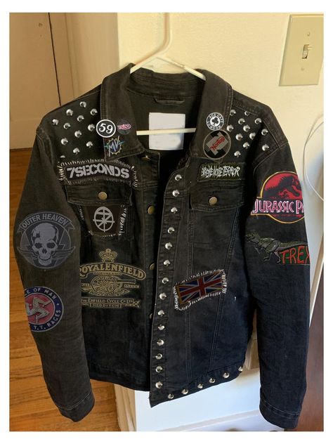 #Men's #Button #Up #Jeans #Customize #Jacket, #Motor #Bike #Handmade #Patches #Punk #Jacket, #Denim #Gothic #Fashion #Embroidered #Bikers #Jacket, Punk Denim Jacket, Bikers Jacket, Goth Jacket, Handmade Patches, Customised Denim Jacket, Punk Jacket, Steampunk Jacket, Patched Denim Jeans, Gothic Jackets