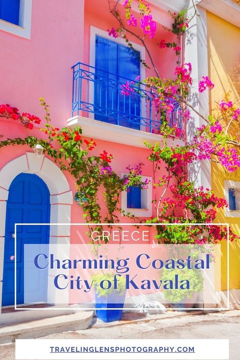 Charming Coastal City of Kavala Thasos Greece, Greek Cruise, Kavala Greece, Northern Greece, Thasos, Greece Beach, Coastal City, Lens Photography, Coastal Cities