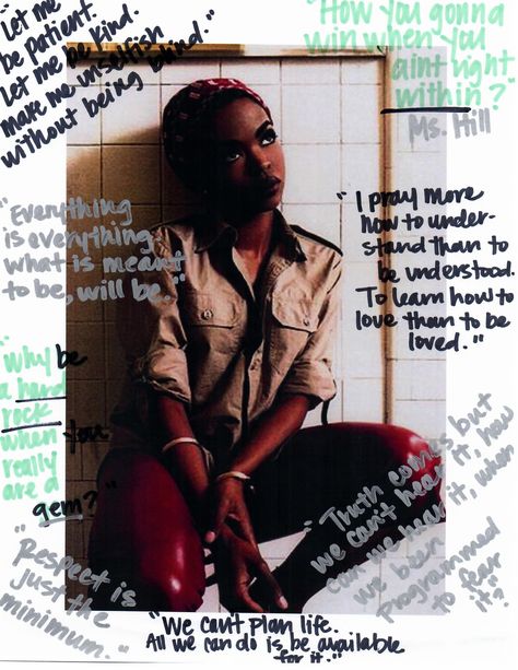 Soulquarians Wallpaper, Lauren Hill Tattoo Quote, Lauryn Hill Wallpaper Aesthetic, Lauryn Hill Aesthetic Quotes, Lauryn Hill 90s Aesthetic, Ms Lauryn Hill Poster, Neo Soul Aesthetic Tattoo, Ms Lauryn Hill Quotes, Lauren Hill Poster