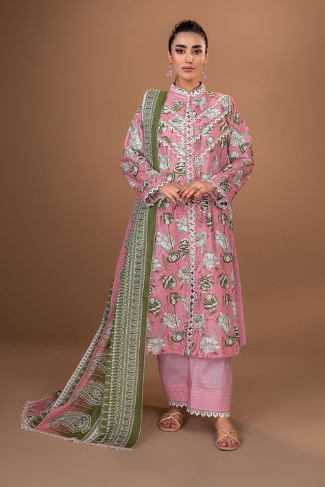 3 piece unstitched lawn cotton collection Lawn Dress Design Ideas, Lawn Dresses Designs, Lawn Dress Design, Stitching Ideas, Lawn Suit, Stylish Short Dresses, Long Kurti Designs, Lawn Dress, Fancy Dresses Long