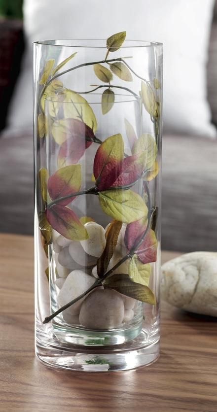 Vase inside a Vase Tall Glass Vase Filler Ideas, Glass Jar Filler Ideas, Large Glass Vase Filler Ideas, Clear Vase Filler Ideas, Glass Vase Filler Ideas, Jar Filler Ideas, Glass Vases Decor Ideas, Clear Vase Decor, Grand Vase Transparent