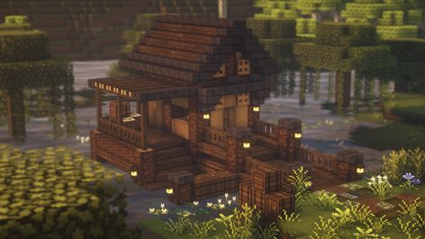 How to Build a Simple Lake House | Fishing Hut 🎣🏡 #minecraft #lakehouse #cottagecore #minecraftlakehouse #fishinghut #minecraftfishinghut #cottagecoreminecraft #aesthetic #aestheticminecraft Hut Minecraft, Minecraft Lake, Minecraft Cottagecore, Construction Minecraft, Case Minecraft, Cottagecore Minecraft, Rumah Minecraft Sederhana, Minecraft Structures, Minecraft House Plans