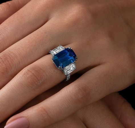 ASHOKA® Diamond and Sapphire Trilogy Ring Ring Designs Sapphire, Sapphire Ring Settings, Ashoka Engagement Ring, Safire Rings, Ashoka Diamond, Weddings Rings, Baguette Diamond Wedding Band, 2025 Goals, Sapphire Earring