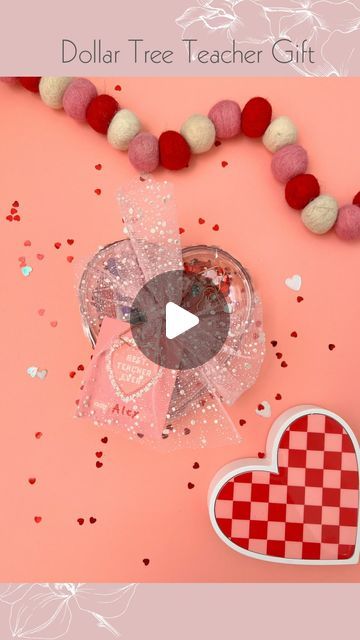 Jennifer Whitney on Instagram: "💝Dollar Tree Teacher Gift💝 Sharing another teacher gift idea with you today! This time it’s all from @dollartree with the exception of the @starbucks gift card! ☕️ I was inspired by @fernandmaplestyle’s Halloween and Christmas shaker gift ideas and had to try it for Valentines! 💘 @dollartree: shaker heart dish, @sharpie markers, chocolates, heart paper clips, confetti, cellophane wrap, tulle ribbon. Printable Tag: @whittxwhimsy ❓Questions encouraged! #teachergiftidea #valentinesgiftforteachers #dollartreediy #dollartreegift #dollartreevalentines" Ribbon Printable, Dollar Tree Gifts, Tulle Ribbon, Heart Paper, Heart Dish, Halloween And Christmas, Sharpie Markers, Starbucks Gift Card, Starbucks Gift