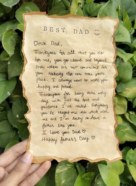 Ideas For Father's Birthday, Letter To Papa From Daughter, Father Day Card Ideas From Daughter, Fathers Day Cards Letter, Letters For Dads Birthday, Diy Birthday Gifts For Papa, Letter For My Father, Dads Birthday Painting Ideas, Things To Write For Fathers Day