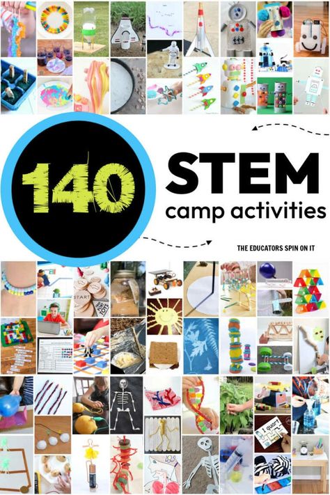 140+ STEM Camp Activities for kids this summer. STEM Themed Activities, Books and Educational Toys for 10 Different Themed STEM Camps Engineering Elementary School, Science Activities For Elementary, Stem Challenges Elementary, Stem Kids, Elementary Stem, Elementary Stem Activities, Stem Curriculum, Stem Elementary, Stem Ideas