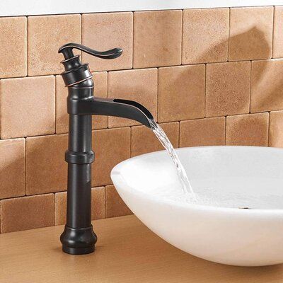 Matte Black Bathroom Faucet, Black Bathroom Faucet, Modern Basin, Bathroom Faucets Waterfall, Waterfall Bathroom, Matte Black Bathroom, Vessel Faucets, Vanity Faucet, Vessel Sink Faucet