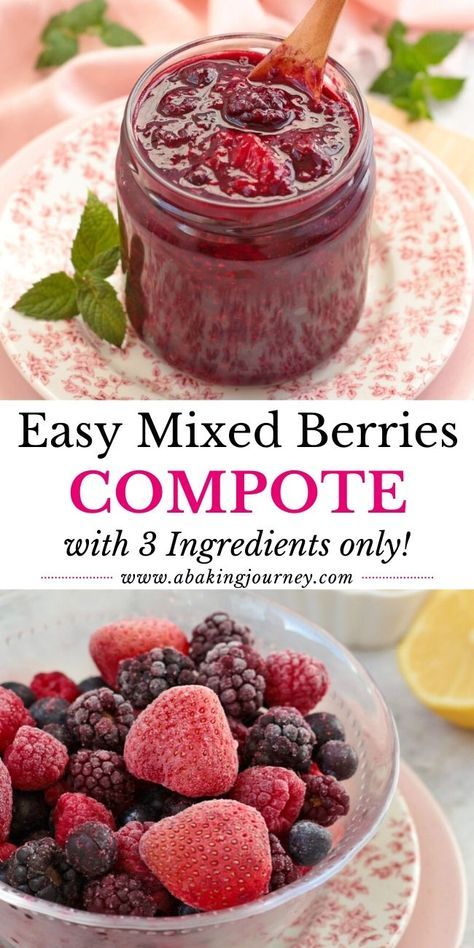 Frozen Berry Recipes, Mixed Berry Compote, Raspberry Compote, Compote Recipe, Pancake Toppings, Jam Recipes Homemade, Fruit Sauce, Cheesecake Toppings, Berry Sauce