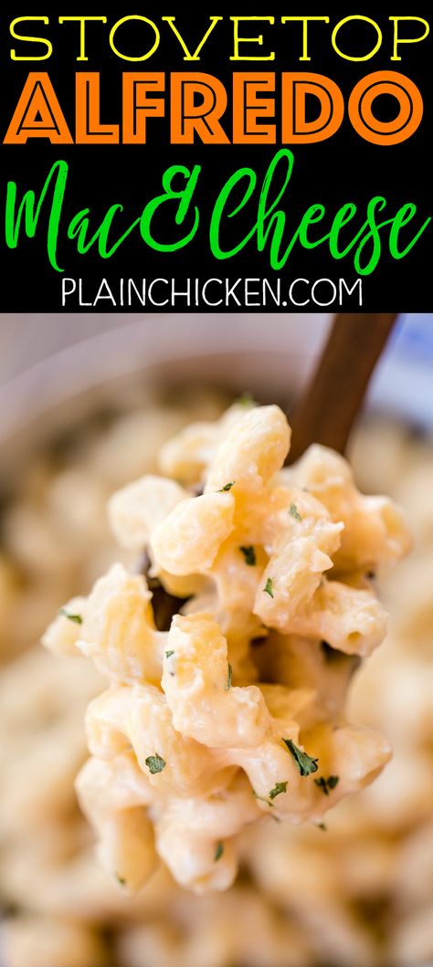 Recipe Using Alfredo Sauce, Alfredo Mac And Cheese, Jarred Alfredo Sauce, Sauce Cheddar, Cheese Homemade, Easy Mac And Cheese, Pasta Recipes Alfredo, Pasta Sides, Alfredo Sauce Recipe