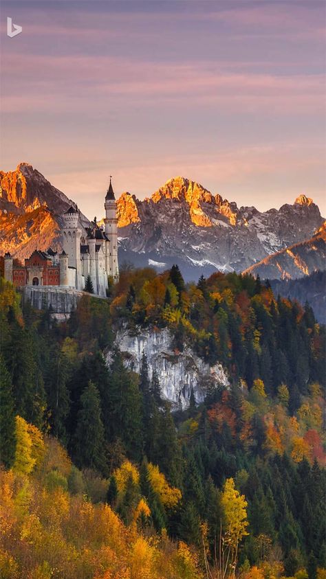 Castle in Bavaria Castle Neuschwanstein, Craigdarroch Castle, European Castles, Germany Castles, Neuschwanstein Castle, Breathtaking Places, Disneyland Park, Fantasy City, Fantasy Castle