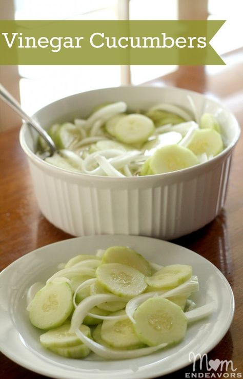 Vinegar Cucumbers, Bbq Salads, Cucumbers And Onions, Cucumber Recipes Salad, Cucumber Recipes, Think Food, Salad Side Dishes, Ground Pepper, Cucumber Salad