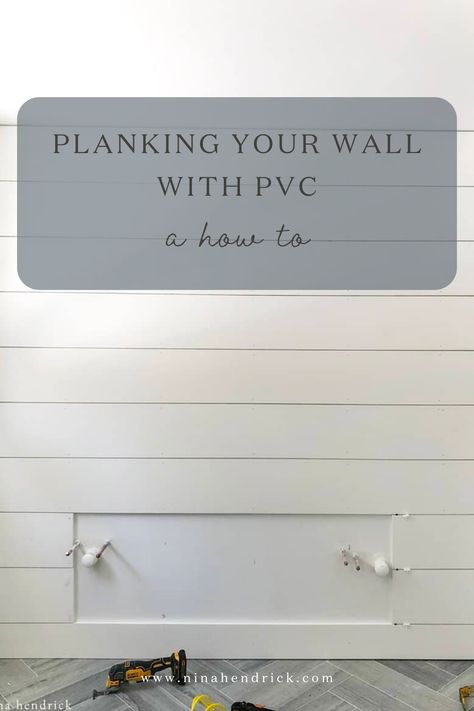 Basement Plank Wall, Vinyl Shiplap Wall, Shiplap Made Of Pvc, Shiplap On Bathroom Walls, Pvc Wainscoting Bathroom, Waterproof Shiplap Bathroom, Waterproof Panels For Bathroom, Wall Paneling For Bathroom, Waterproof Bathroom Wall Panels Pvc