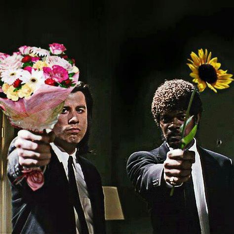 John Travolta & Samuel L. Jackson; Pulp Fiction Funny Happy Birthday Meme, Funny Birthday Meme, Happy Birthday Meme, Funny Happy Birthday, Happy Birthday Fun, Movies And Series, John Travolta, Birthday Meme, Funny Bunnies