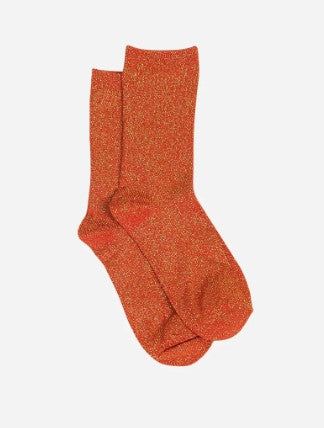 Glitter Lurex Socks | Bright Orange Lurex Socks, Orange Socks, Glitter Socks, Heels Sandals, Stocking Filler, Stocking Fillers, Bright Orange, Color Splash, Gold Metal