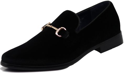 PRICES MAY VARY. All Men Made Material Sleek and fashion style, great for formal or casual events Pairs great with dress pants or jeans Lightly padded insole to add extra comfort Heel: 0.5" approximate Fine grosgrain piping trims a sleek Venetian loafer cast in a fine velvet texture. Black Brogue Loafers For Semi-formal Occasions, Luxury Masculine Loafers For Semi-formal Occasions, Luxury Semi-formal Wingtip Loafers, Black Semi-formal Loafers With Brogue Detailing, Black Velvet Shoes, Luxury Black Semi-formal Loafers, Classic Tuxedo, Velvet Loafers, Groom Shoes