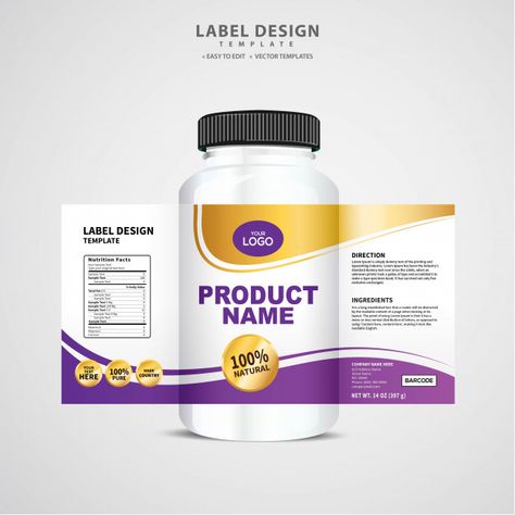 Bottle label, package template design, label design, mock up design label template Premium Vector Bottle Lables, Cosmetic Labels Design, Mock Up Design, Package Template, Jam Label, Medicine Packaging, Bottle Design Packaging, Cosmetic Labels, Bottle Label Design