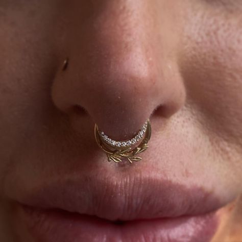 Forever admiring this gorgeous stacked septum set up for a lovely client 🌿🤍 We used the @bvla Amity ring combined with the Dia from… | Instagram Stacked Septum Ring, Amity Ring, Septum Stack, Stacked Septum, Dream Piercings, Piercing Inspo, Facial Piercings, Septum Piercing, Piercing Tattoo