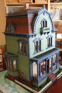 Judging from what I've read online, the Willowcrest dollhouse kit by Greenleaf has a pretty big fan club.  I decided to see what other minia... Willowcrest Dollhouse, Dollhouse Victorian, Miniature Dollhouses, Yarn Balls, Mini Houses, Gnome House, Dolls Houses, Modern Dollhouse, Dollhouse Kits