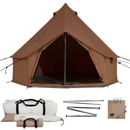 The Regatta canvas tent is made from breathable performance canvas. It's waterproof, UV resistant and available in multiple colors. With excellent wind and rain resistance, it's your reliable shelter in any weather. It's also available in a flame-retardant version for 4-season camping with wood stove. Elevate your outdoor experience with the White Duck Outdoors Regatta Tent. The canvas bell tent package includes a sewn-in groundsheet, stove jack, windows with mesh, roof vents, poles, a tool kit Survival Tent, Yurt Tent, Canvas Bell Tent, 4 Season Tent, Instant Tent, Tent Living, Canvas Tent, Roof Vents, Bell Tent