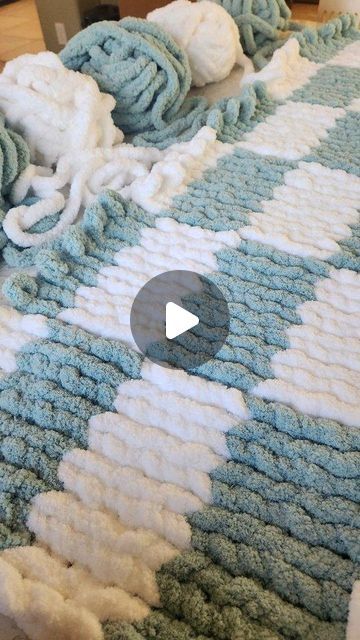 Colorful Blanket Crochet, Eternal Bliss Yarn Blanket, Crochet Blankets With Chunky Yarn, Finger Knitting With Loop Yarn, Crochet With Loopy Yarn, Bernat Blanket Big Yarn Patterns Crochet Free, Chunky Knit Blanket Blue, Yarn Bee Eternal Bliss Blanket Pattern, Hand Knitted Blankets