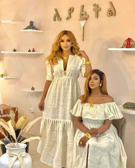 Ethiopia Clothing, White Church Dress, Eritrean Dress, Habesha Dress, Ethiopian Traditional Dress, Ethiopian Women, Ethiopian Dress, Habesha Kemis, Dream Wedding Ideas Dresses