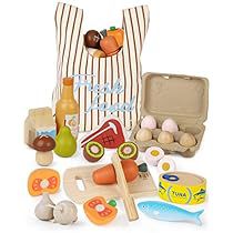 Kids Play Kitchen Accessories, Toddler Play Kitchen, Play Kitchen Food, Wooden Play Food, Play Kitchen Accessories, Wooden Educational Toys, Play Food Set, Kids Play Kitchen, Pretend Play Food