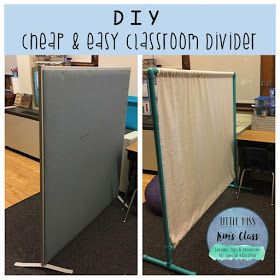 Little Miss Kim's Class: DIY Cheap & Easy Classroom Divider Diy Office Divider Ideas, Diy Office Partition Ideas, Daycare Room Dividers, Classroom Dividers Diy, Classroom Partition Ideas, Desk Dividers Diy, Classroom Divider Ideas, Diy Partition Wall, Classroom Dividers