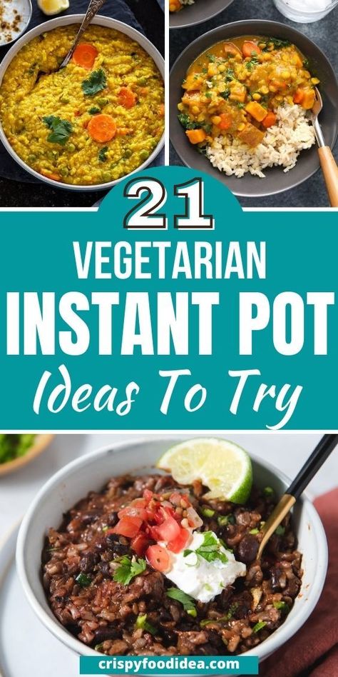 These easy vegetarian instant pot recipes are best for meal prep and you will love. Healthy Instant Pot Vegetarian Recipes, Instant Pot Meal Prep Vegetarian, Clean Eating Instant Pot Recipes, Pressure Cooker Recipes Vegetarian, One Pot Vegetarian Meals, Instapot Vegetarian Recipes, Instant Pot Vegetarian Recipes, Filling Vegetarian Meals, Vegetarian Instant Pot Recipes