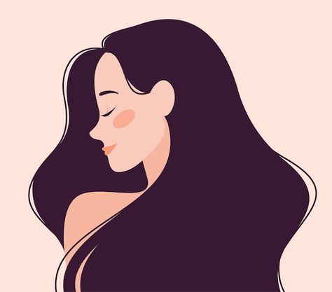 Woman Profile Illustration, Summer Instagram Pictures, Hair Illustration, Learning Graphic Design, Illustration Art Girl, Woman Illustration, Vector Portrait, Woman Drawing, Girls Illustration