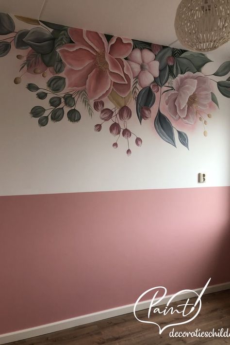 Flower Wall Drawing Bedrooms, Boutique Mural Ideas, Simple Mural Art Diy Wall, Bedroom Wall Designs Paint Ideas Creative, Floral Wall Painting Ideas, Creative Wall Painting Murals, Bedroom Mural Ideas Paint, Bedroom Wall Painting Ideas Creativity, Wall Painting Ideas Creative Bedroom