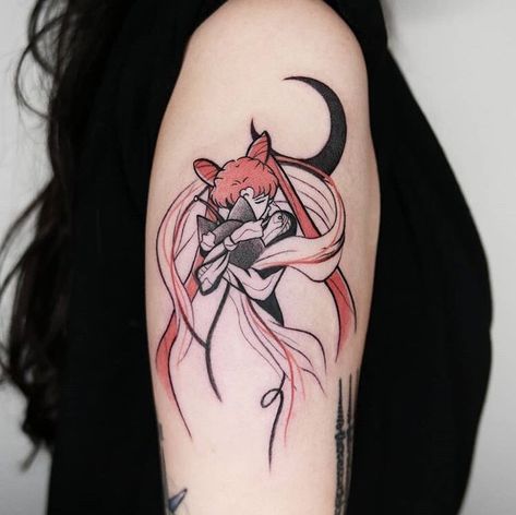 Black Lady done by @nathalie.talii 🖤✨ Black Lady Tattoo Sailor Moon, Black Lady Tattoo, Black Lady Sailor Moon, 24 Tattoo, Crystal Tokyo, Sailor Moon Tattoo, Nerd Tattoo, Inspiration Tattoos, Sweet Tattoos