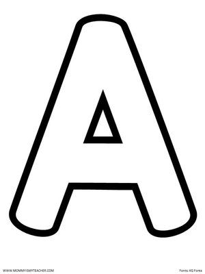 Letter A Template Free Printable, Letter A Template, Large Printable Letters, Alphabet Letters To Print, Alphabet Letters Images, Homeschool Preschool Curriculum, Homeschool Worksheets, Alphabet Templates, Free Preschool Printables