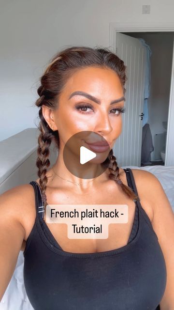 N A T A S H A S A N D H U on Instagram: "Can’t French plait to your head? But want the look? Try this! #hair #hairtutorial #hairideas #plait" Two Plaits Hairstyles, How To French Braid Your Own Hair, French Plait Hairstyles, Braid Plaits, Hair Plaits, French Plait, How To Curl Short Hair, Plaits Hairstyles, Very Short Hair