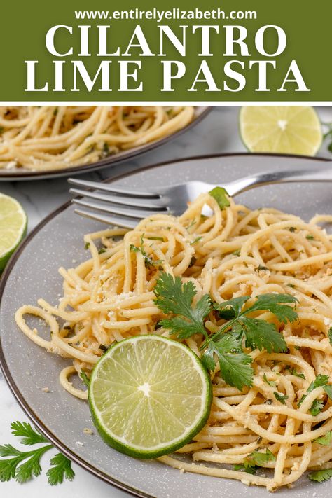 Elevate your pasta game with this quick Cilantro Lime Pasta recipe. Fresh herbs, tangy lime, and a hint of cumin create a mouthwatering dish in minutes. Cilantro Lime Chicken Pasta, Cilantro Lime Pasta, Lime Pasta, Fresh Pasta Recipes, Drying Cilantro, Cilantro Lime Chicken, Pasta Ingredients, Lemon Pasta, Savory Appetizer