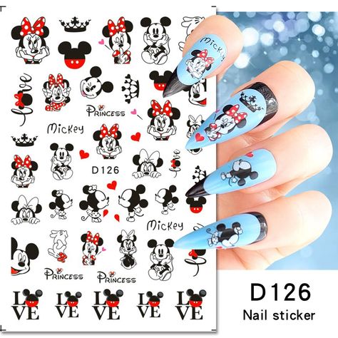 Memories Anime, Disney Nail Art, Disney Princess Nails, Art Supplies Gift, Mickey Nails, Disney Princess Anime, Princesas Disney Anime, Anime Decals, Cartoon Paper