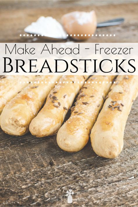 Want to prep your freezer for future meals? These make ahead breadsticks are a perfect recipe! So tasty and delicious, these frozen breadsticks are a great kitchen time-saver. Freezing Bread, Homemade Breadsticks, Cheesy Breadsticks, Bread Sticks Recipe, Garlic Breadsticks, Freezable Meals, Bread Sticks, Freezer Meal Prep, Kitchen Time