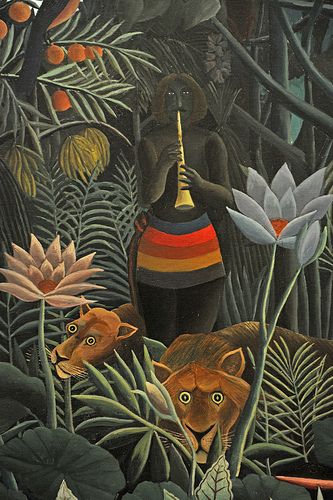 Henri Rousseau. The Dream. 1910, detail. MoMA, NYC | by renzodionigi Henri Julien Félix Rousseau, Rousseau Paintings, Henri Rousseau Paintings, Posters Painting, Arte Naive, Moma Nyc, Moma Art, Two Lions, Istoria Artei