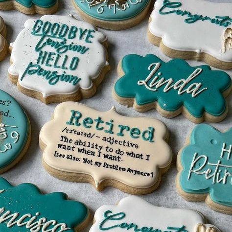 Doctor Retirement Cookies, Funny Retirement Cookies Decorated, Police Retirement Cookies, Nurse Retirement Cookies, Retirement Cookies For Men, Retirement Decorated Cookies, Retirement Cookies Ideas, Senior Cookies, Retirement Cookies Decorated