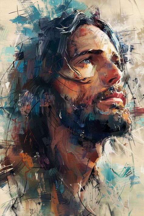 Immerse yourself in the embodiment of hope and love with this powerful Jesus portrait. This Christian painting captures the compassionate gaze of the Savior, a testament to enduring faith. Add this piece of Jesus art to your collection and let your heart be filled with warmth and inspiration. If you like the work, please leave a heart and it will soon appear in my Etsy shop. Christian Painting, Jesus Art Drawing, My Jesus, Jesus Portrait, Jesus Our Savior, Jesus Christ Painting, Jesus Artwork, Jesus Christ Artwork, Pictures Of Christ