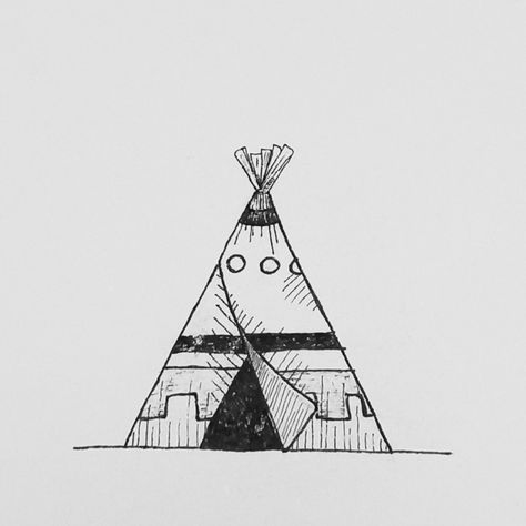 Teepee Tattoo Design, Teepee Drawing, Tipi Tattoo, Tent Drawing, Camping Tattoo, Bird Tattoos For Women, Southwest Quilts, Bird Tattoos, Teepee Tent