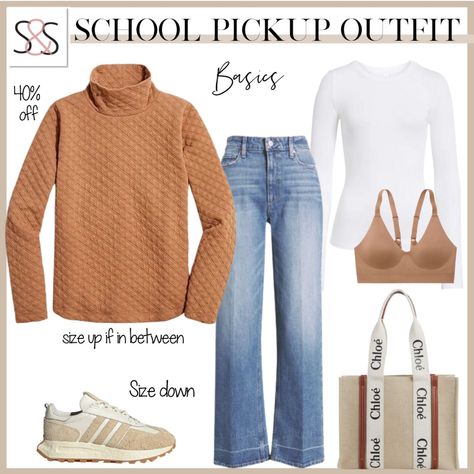 sunsetsandstilettos's Early Fall Collection on LTK School Pick Up Outfit, School Pickup Outfit, Casual Work Style, Walmart Outfits, Preppy Inspiration, Quilted Top, Fun Clothes, Trendy Mom, Fall Outfits For Work