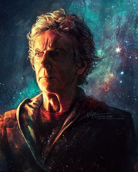 twelve by alice x.zhang Doctor Who Fan Art, 13th Doctor, Twelfth Doctor, Mad Man, Hello Sweetie, Doctor Who Art, 12th Doctor, Peter Capaldi, Torchwood