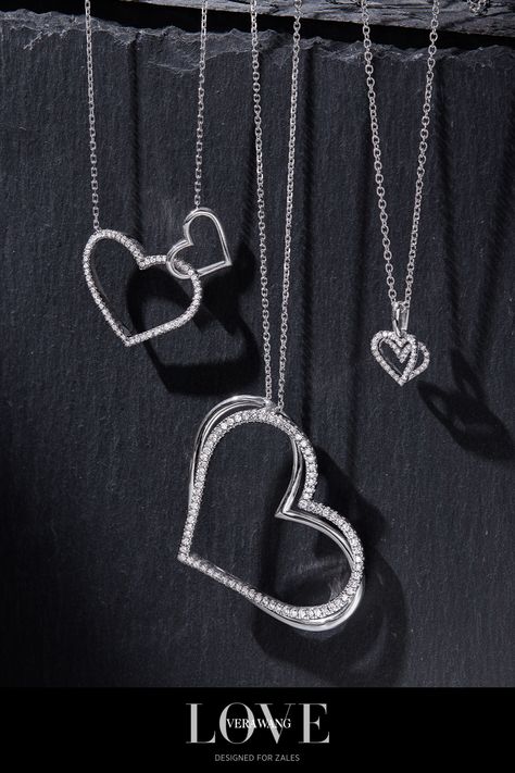 Designed to show how beautiful it is when two people are joined together by love, The Vera Wang LOVE Kindred Heart Collection is the perfect gift for the one you love.🖤  #LoveZales Baddie Pfps, Searching For Love, Spongebob Faces, Ocean Outfits, Chaos Emeralds, Diamond Chain Necklace, Blue Sapphire Pendant, Girls With Red Hair, Mother Rings