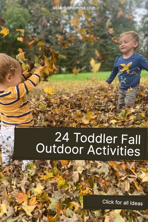 Autumn is a special time of year, the weather is perfect and there is so many great things to do outside. Click to read my 24 outdoor toddler friendly activities. Toddler Outside Activities, Toddler Outdoor Games, Outdoor Play Toddler, Autumn Activities For Toddlers, Toddler Outdoor Activities, Outdoor Toddler Activities, Outdoor Games For Toddlers, Nature Play Ideas, Toddler Outdoor Play