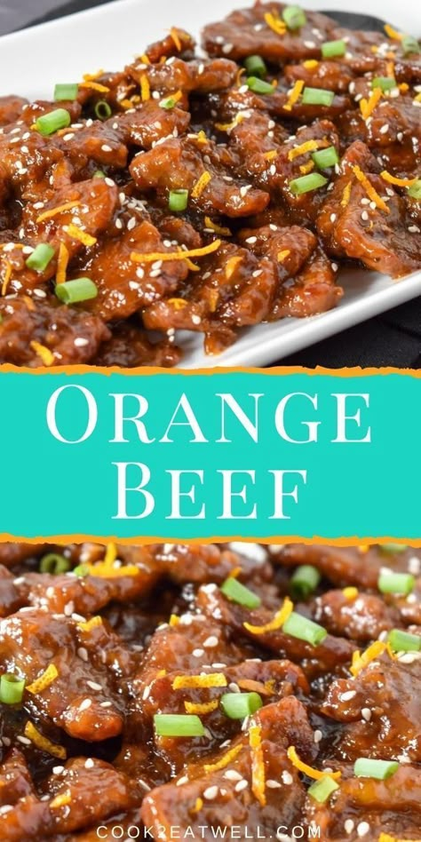 Orange Beef Recipe, Sliced Beef Recipes, Orange Beef, Wok Recipes, Asian Beef, Better Than Takeout, Chinese Cooking Recipes, Easy Chinese Recipes, Cashew Chicken