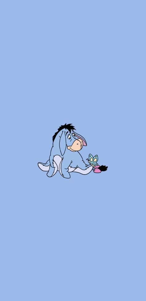 Eeorye Wallpapers, Ipad Lockscreen Aesthetic Blue, Blue Winnie The Pooh Wallpaper, Cartoon Wallpaper Iphone Disney Cute, Eeyore Phone Wallpaper, Winnie The Pooh Eeyore Wallpaper, Blue Disney Wallpaper Aesthetic, Animated Blue Wallpaper, Autumn Disney Wallpaper