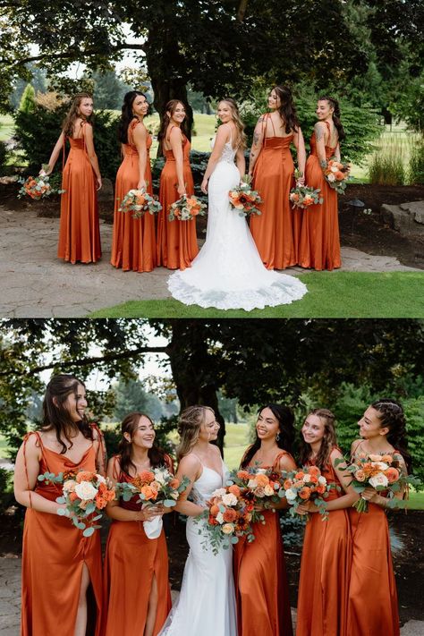 Boho Orange Bridesmaid Dresses, Fall Orange Bridesmaid Dresses, Fall Bridesmaid Dresses Rustic Orange, Fall Wedding Dress Bridesmaid, Fall Coloured Bridesmaid Dresses, Mismatched Bridesmaid Dresses Burnt Orange, Fall Bridesmaid Dresses Burnt Orange, Dark Burnt Orange Bridesmaid Dresses, Hunter Green Burnt Orange Wedding