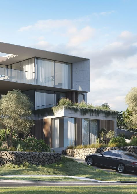 Australian Beach House, Contemporary Modern House, House Cladding, Expect Nothing, Architect Design House, Architecture Model House, Architecture Building Design, Bungalow Design, Modern Villa