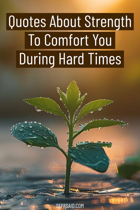 Struggling through difficult times and need help in facing your hardships? Read these 44 powerful quotes about strength and resilience. via @SeffSaid Quotes Of Strength Encouragement, Going Through Difficult Times Quotes, Dealing With Tough Times Quotes, Remember The Good Times Quotes, Strength In Difficult Times, Words Of Comfort Strength Thoughts, Quotes For Difficult Times Strength, Uplifting Words For A Friend, Scripture For Strength During Difficult Times